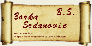 Borka Srdanović vizit kartica